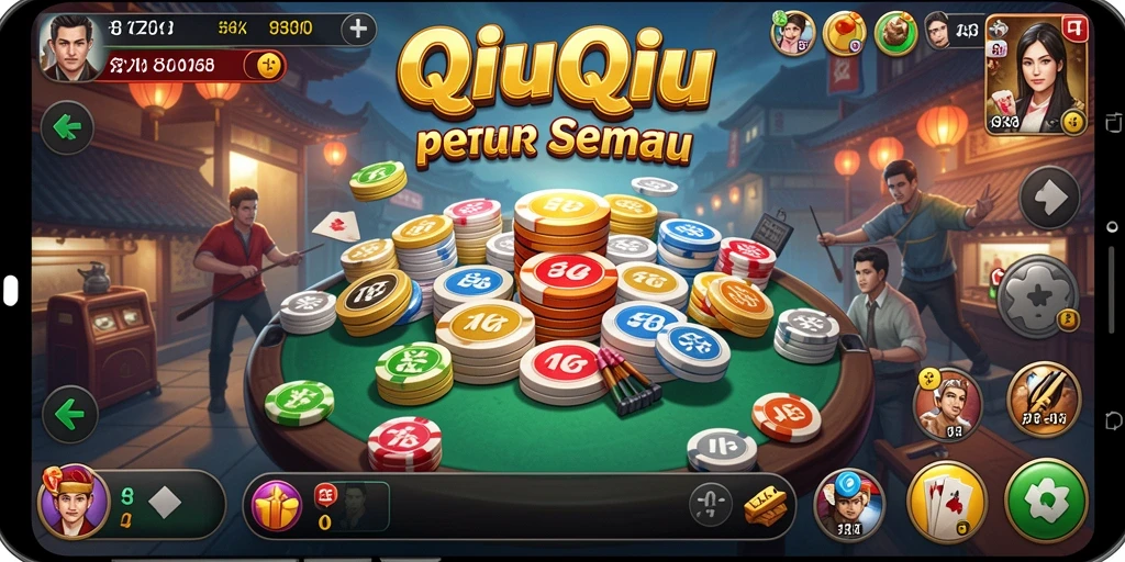 Tampilan gameplay QiuQiu yang mendebarkan di 8768.