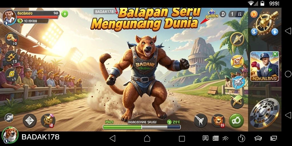 Tampilan mendebarkan dari balapan seru di BADAK178.