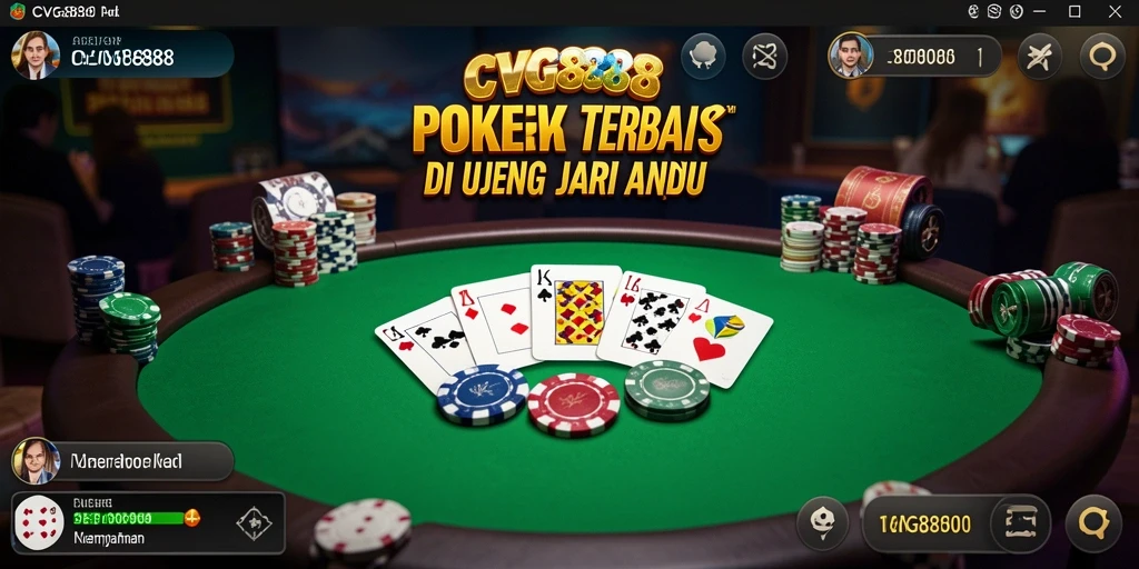 Screenshot gameplay Poker yang menarik dari CVG8888.