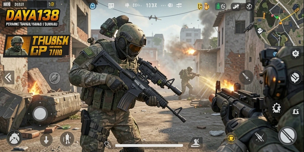 Gameplay menarik dalam pertempuran FPS yang intens.