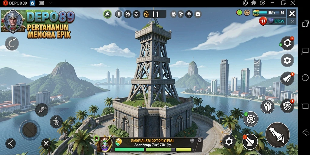 Screenshot DEPO89 menampilkan aksi seru dari gameplay Tower Defense.