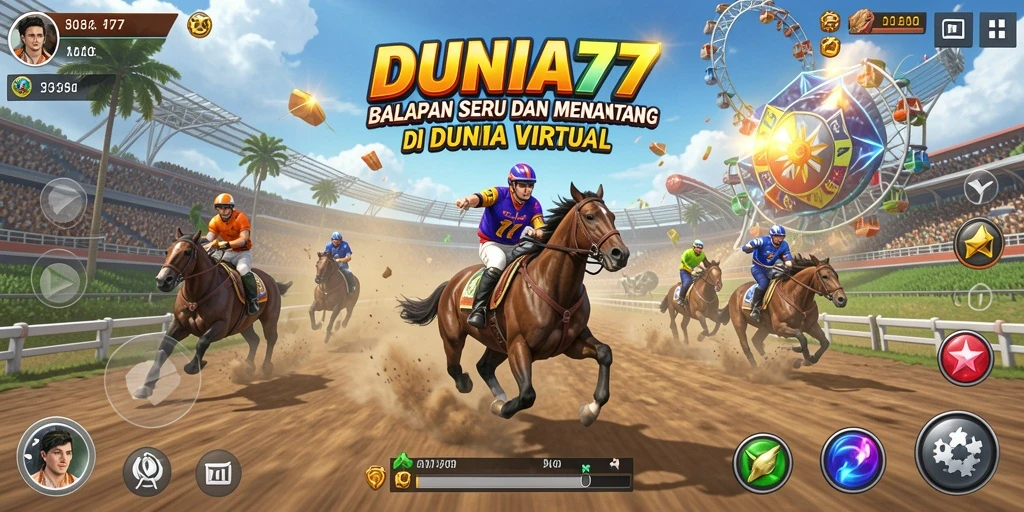 Gameplay DUNIA77 dengan grafis balap yang memukau dan menantang.
