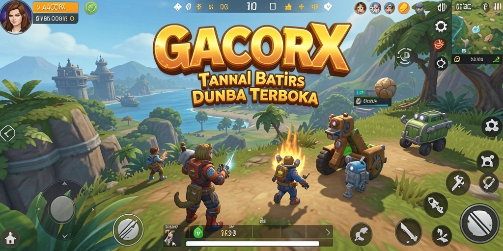 Gameplay GACORX menunjukkan kebebasan menjelajahi dunia terbuka.