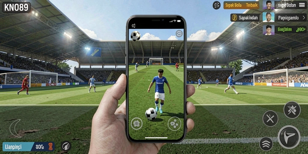 Tampilan menarik dari pertandingan sepak bola KNO89 yang penuh aksi.