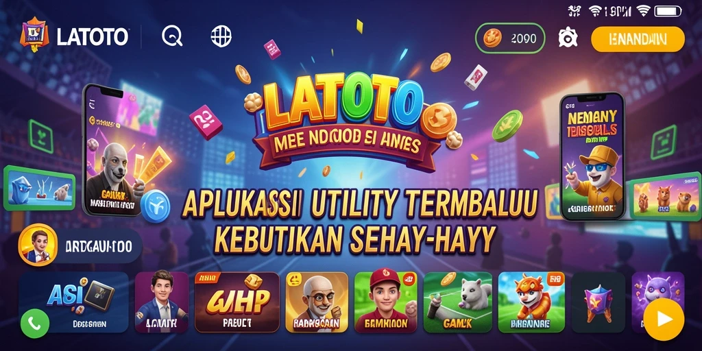 Tampilan utama aplikasi LATOTO yang sederhana dan fungsional.