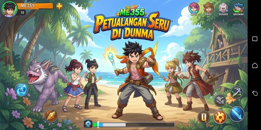 Tampilan menarik dari gameplay ME355 yang penuh aksi Anime.