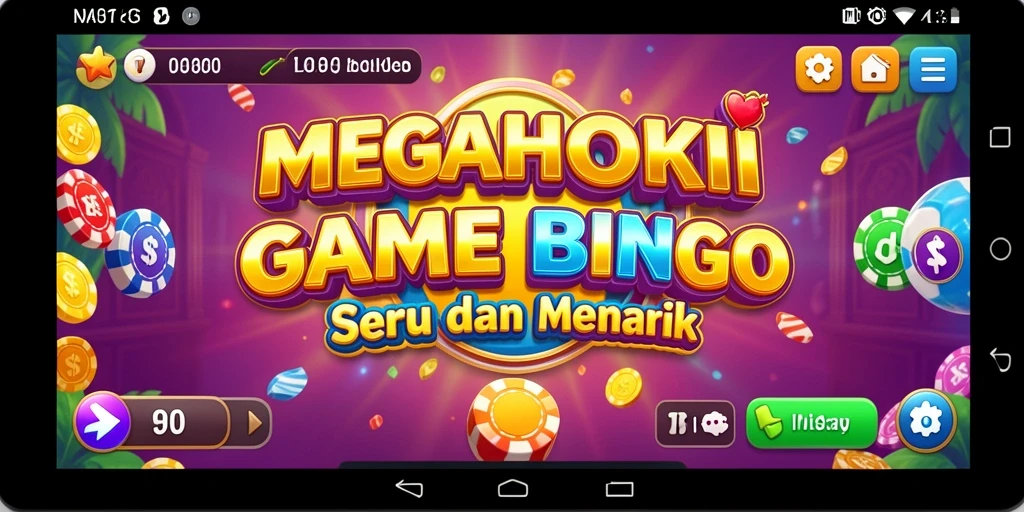 Screenshot gameplay MEGAHOKI yang menampilkan suasana seru Bingo.