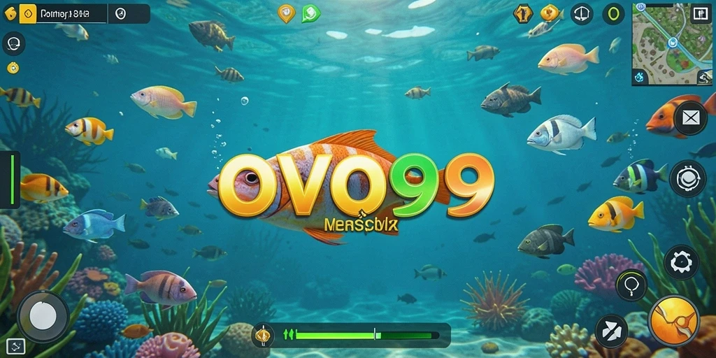 Gameplay OVO99 yang seru dan menantang saat memancing ikan.