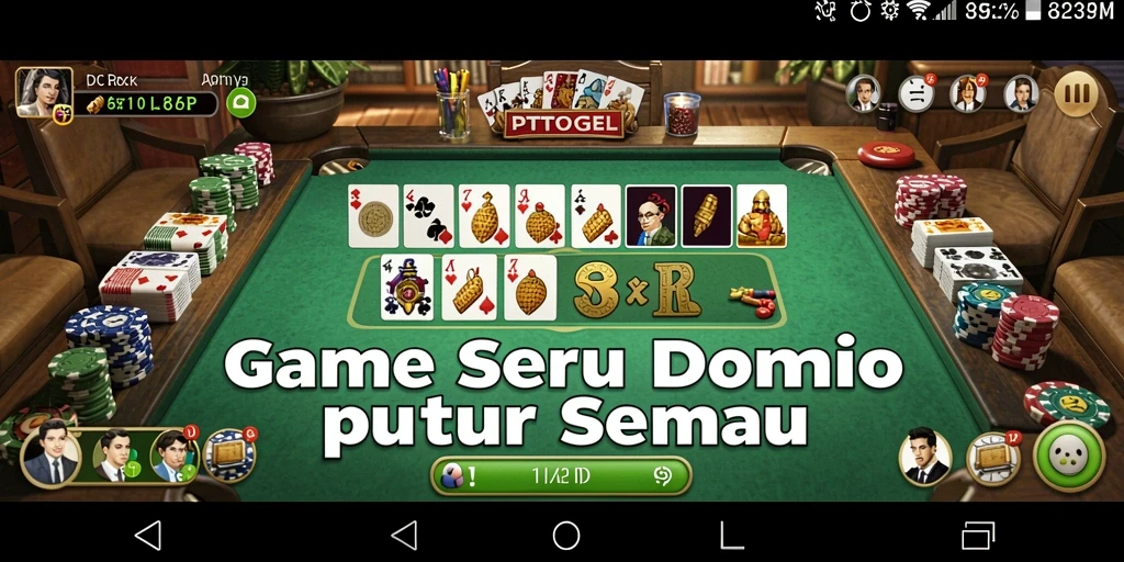 Tampilan seru gameplay PTTOGEL dengan domino yang menarik.