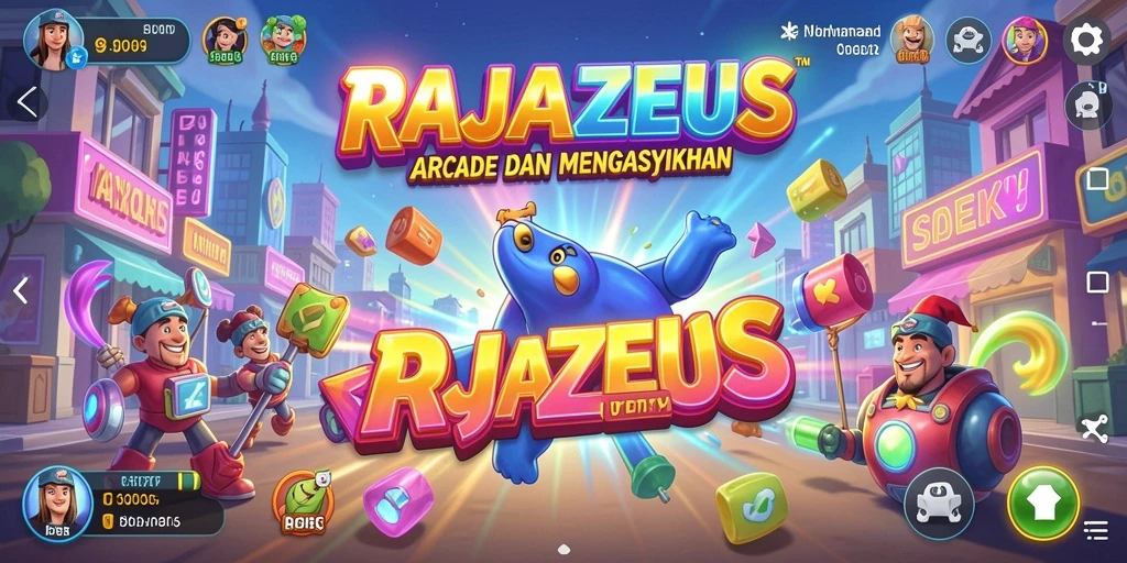 Tampilan seru gameplay RAJAZEUS yang penuh aksi dan tantangan.