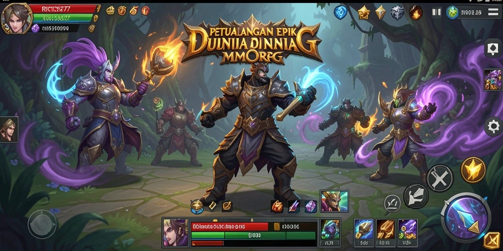 Tampilan seru dalam RICIS77 saat bertarung melawan monster.