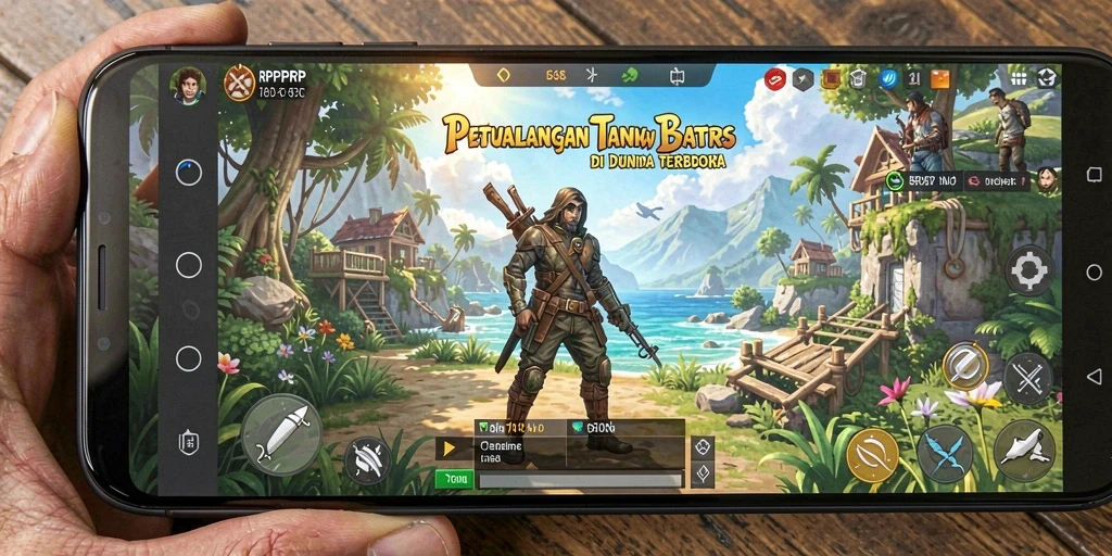 Screenshot menampilkan petualangan seru di dunia terbuka RPRPRP.