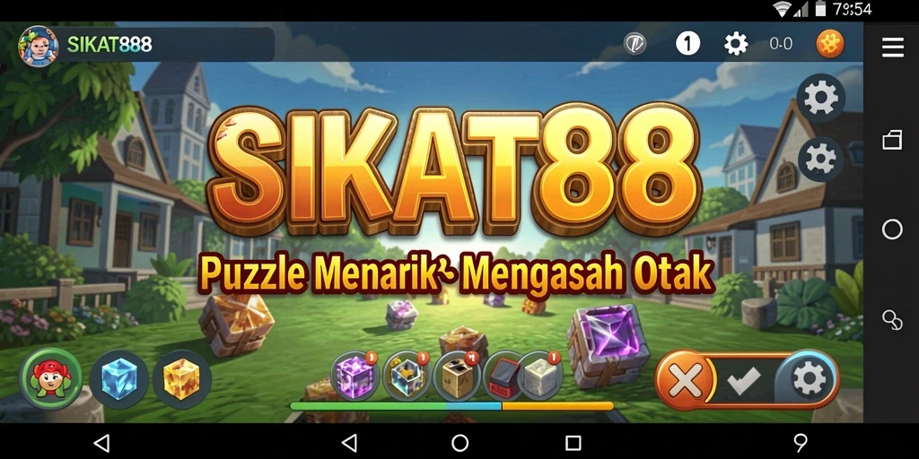 Tampilan gameplay <strong>SIKAT88</strong> dengan teka-teki yang menantang.
