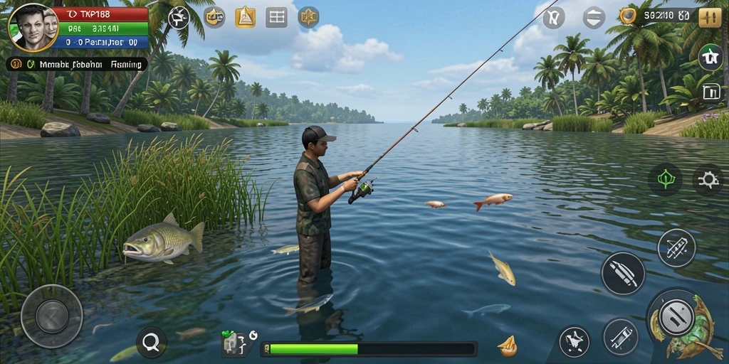 Gameplay menarik saat memancing di TKP188 dengan grafik yang memukau.